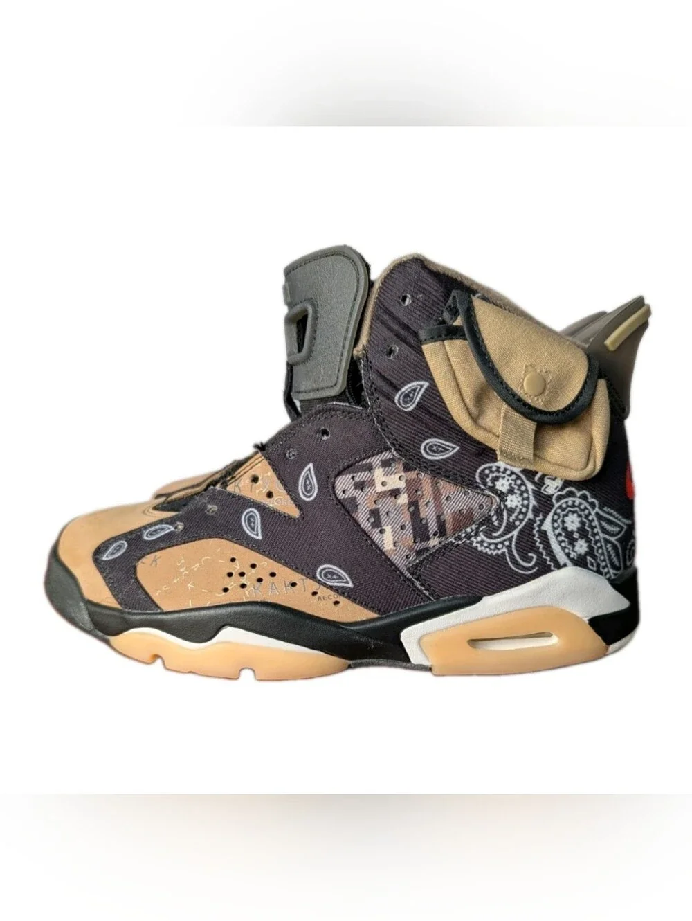 Air Jordan 6 Retro X Cactus Jack Sneakers US Men Size 10.5 Black / Beige